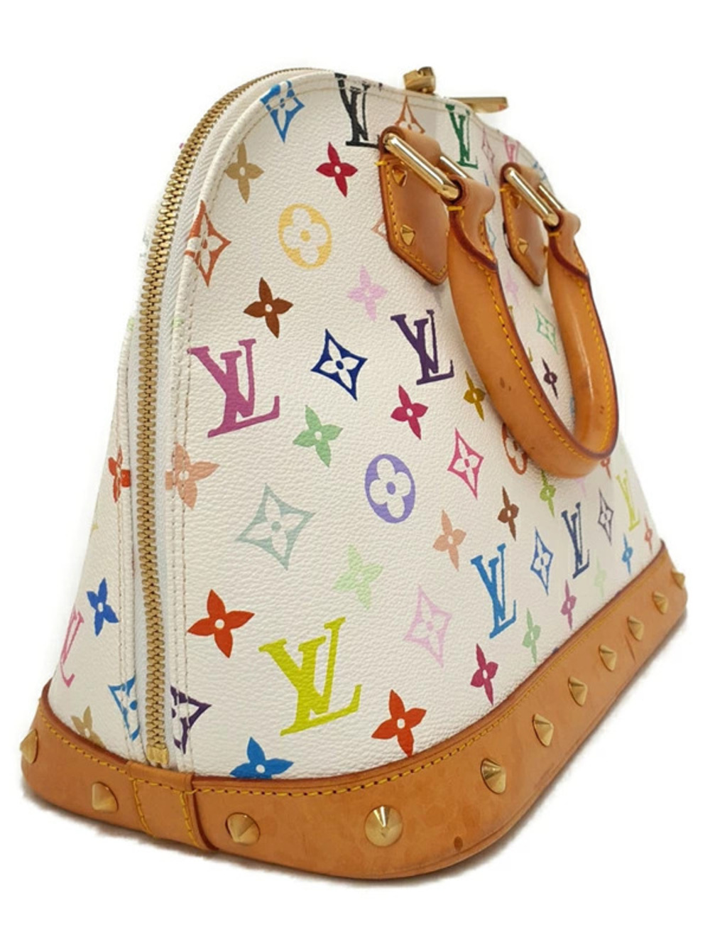 Louis Vuitton Alma Multicolor Handbag Monogram Brown